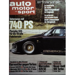 auto motor & sport Heft 13 / 21 Juni 1986 - Porsche 935