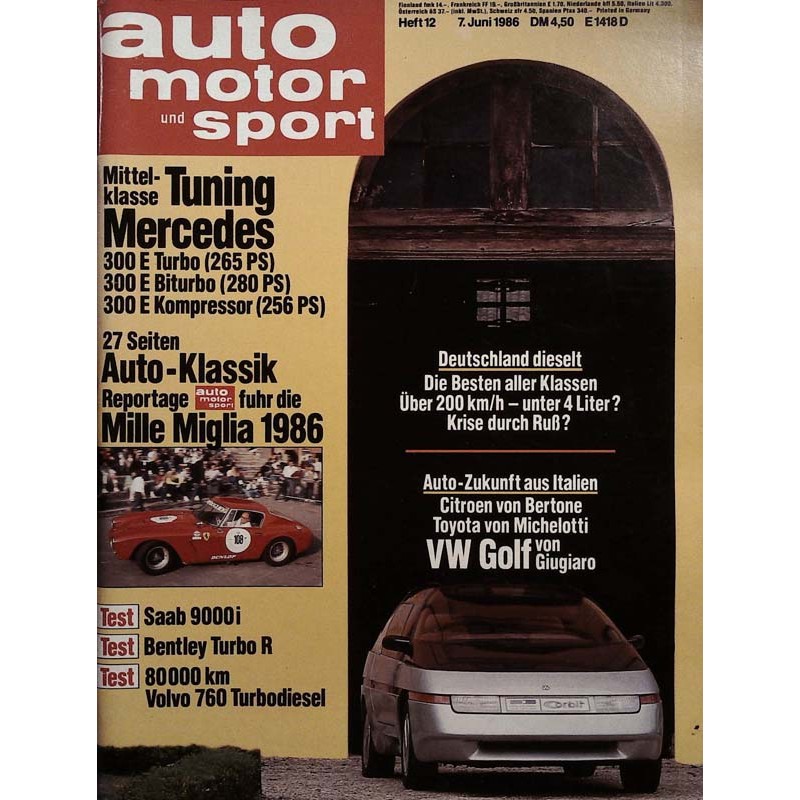 auto motor & sport Heft 12 / 7 Juni 1986 - Mercedes Tuning