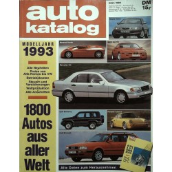 Auto Katalog 92/93 Nr. 36 - 1800 Autos aus aller Welt