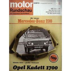 motor Rundschau Nr. 26 / 29 Dezember 1967 - Opel Kadett 1700