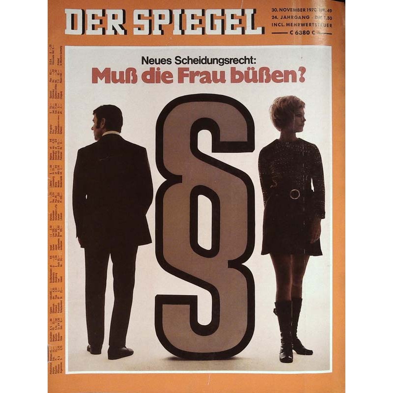 Der Spiegel Nr.49 / 30 November 1970 - Neues Scheidungsrecht