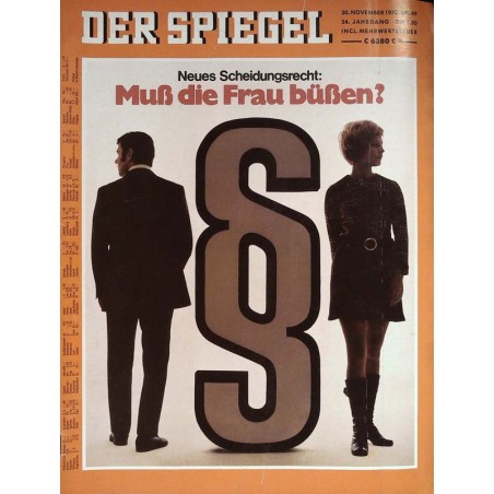 Der Spiegel Nr.49 / 30 November 1970 - Neues Scheidungsrecht