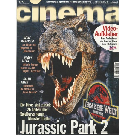 CINEMA 8/97 August 1997 - Jurassic Park 2