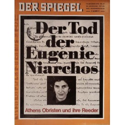 Der Spiegel Nr.43 / 19 Oktober 1970 - Eugenie Niarchos