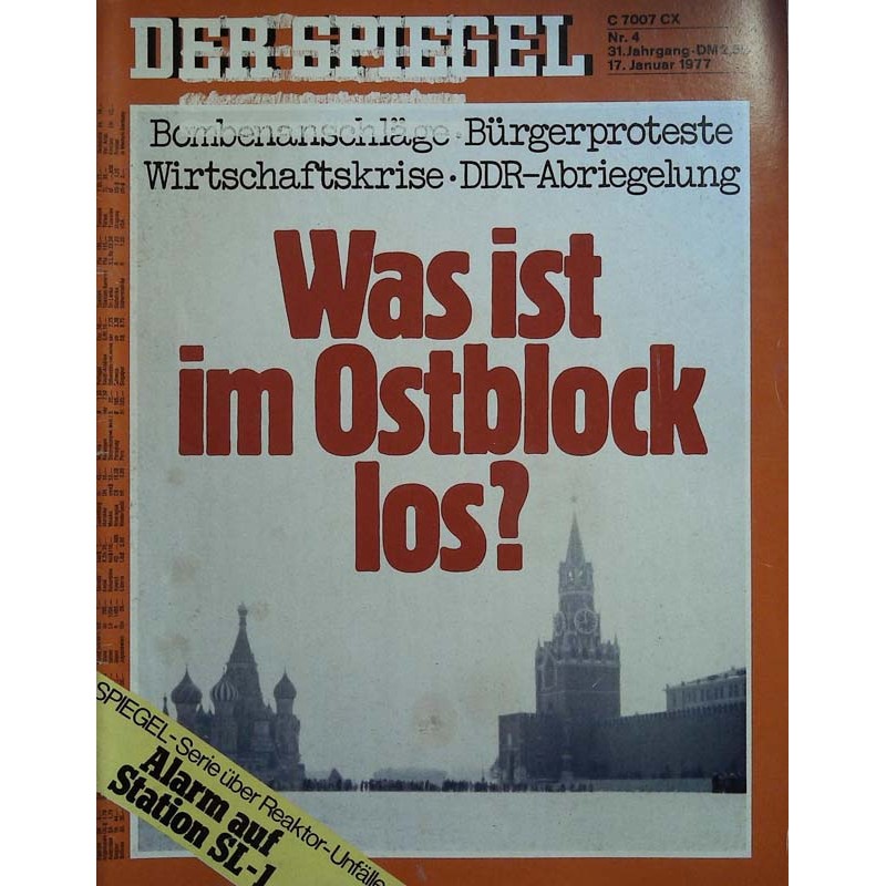 Der Spiegel Nr.4 / 17 Januar 1977 - Ostblock Zeitschrift