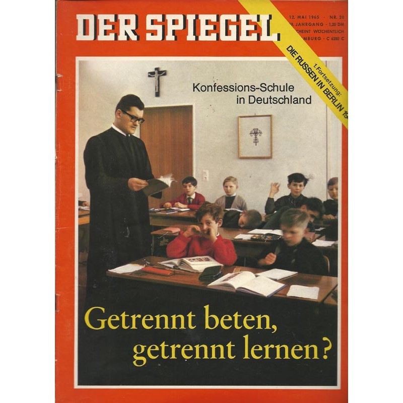 Der Spiegel Nr.20 / 12 Mai 1965 - Konfessions Schule / Deutschland