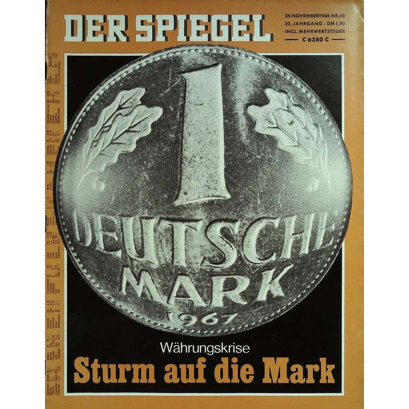 Der Spiegel Nr.48 / 25 November 1968 - Währungskrise