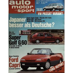 auto motor & sport Heft 13 / 16 Juni 1988 - Ford Capri