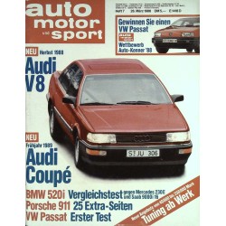 auto motor & sport Heft 7 / 26 März 1988 - Audi V8 und Coupe