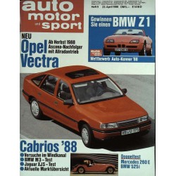 auto motor & sport Heft 9 / 23 April 1988 - Opel Vectra