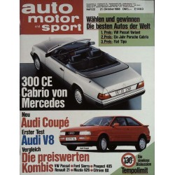 auto motor & sport Heft 22 / 21 Oktober 1988 - Mercedes 300 CE