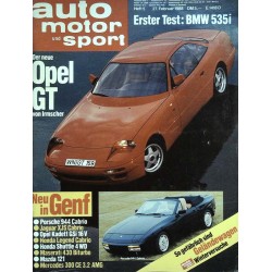 auto motor & sport Heft 5 / 27 Februar 1988 - Opel GT