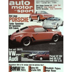 auto motor & sport Heft 14 / 1 Juli 1988 - Drei neue Porsche
