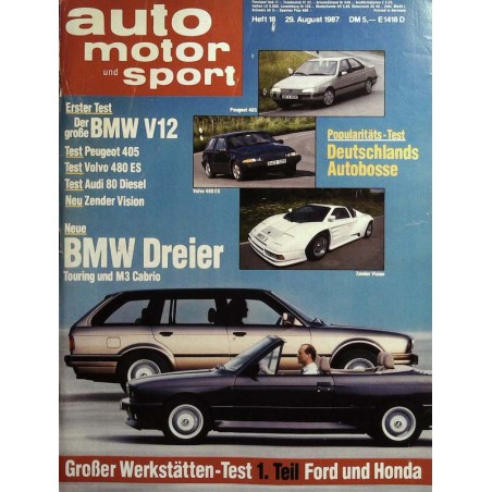 auto motor & sport Heft 18 / 29 August 1987 - BMW Dreier