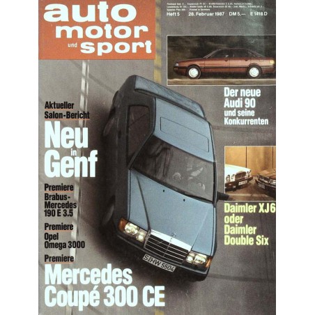 auto motor & sport Heft 5 / 28 Februar 1987 - Mercedes Coupe