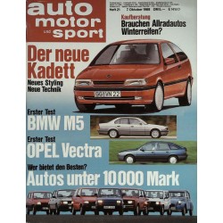 auto motor & sport Heft 21 / 7 Oktober 1988 - Der neue Kadett