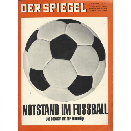 Der Spiegel Nr.28 / 7 Juli 1965 - Notstand im Fussball