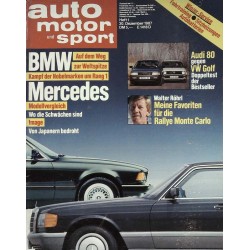 auto motor & sport Heft 1 / 30 Dezember 1987 - BMW / Mercedes