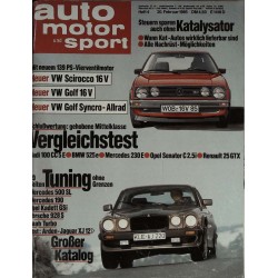 auto motor & sport Heft 4 / 20 Februar 1985 - VW Golf 16V