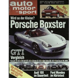 auto motor & sport Heft 2 / 15 Januar 1993 - Porsche Boxter
