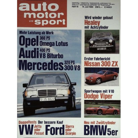 auto motor & sport Heft 15 / 14 Juli 1989 - Neue Modelle
