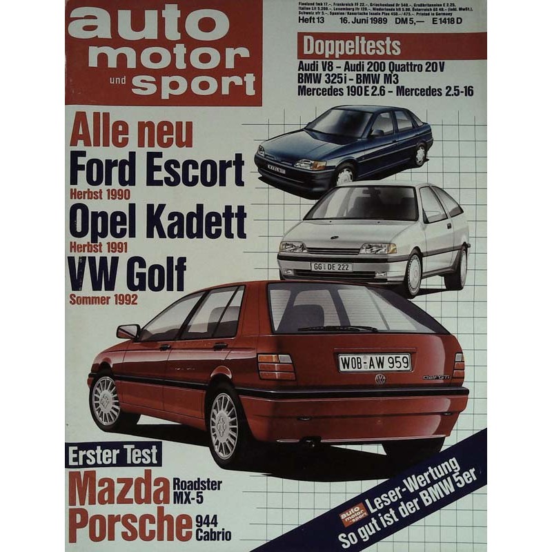 auto motor & sport Heft 13 / 16 Juni 1989 - Alle neu