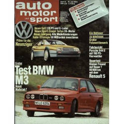 auto motor & sport Heft 15 / 19 Juli 1986 - VW Pläne