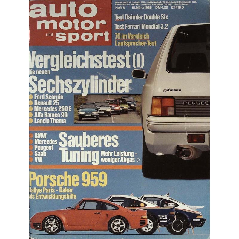 auto motor & sport Heft 6 / 15 März 1986 - Sauberes Tuning