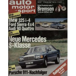 auto motor & sport Heft 20 / 2 Oktober 1985 - Mercedes S-Klasse