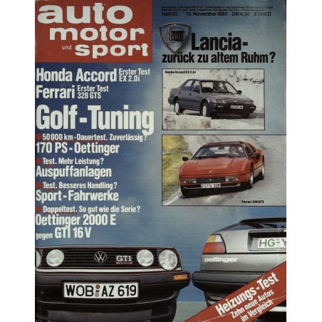 auto motor & sport Heft 23 / 13 November 1985 - Ferrari 328 GTS