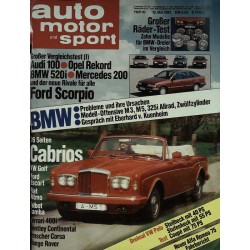 auto motor & sport Heft 10 / 15 Mai 1985 - Cabrio Bentley