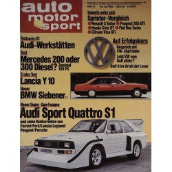 auto motor & sport Heft 15 / 24 Juli 1985 - Audi Sport Quattro S1