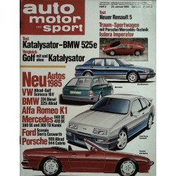 auto motor & sport Heft 2 / 23 Januar 1985 - Neue Autos