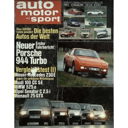 auto motor & sport Heft 3 / 6 Februar 1985 - Mercedes 230E