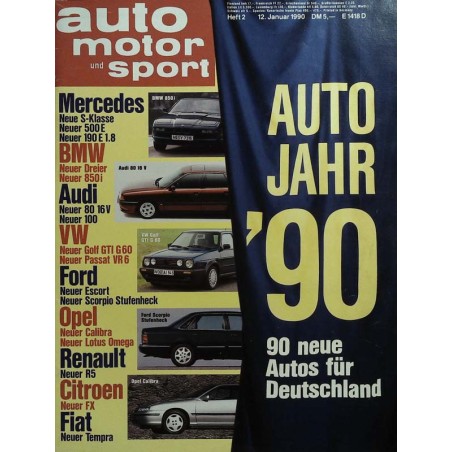 auto motor & sport Heft 2 / 12 Januar 1990 - Autojahr