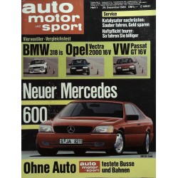 auto motor & sport Heft 1 / 29 Dezember 1989 - Mercedes 600