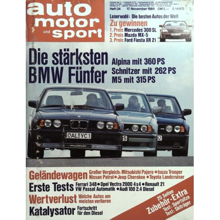 auto motor & sport Heft 24 / 17 November 1989 - BMW Fünfer