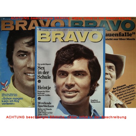 3er BRAVO Nr.31 / 32 / 33 von 1968 - Pierre, Bonanza, Engelbert