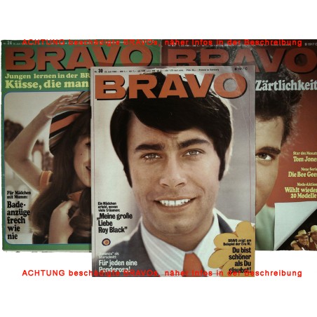 3er BRAVO Nr.24 / 27 / 30 von 1968 - Manuela, Tom Jones, Roy Black