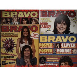4er BRAVO Nr.37 / 38 / 39 / 44 von 1973 - Stars, Cassidy, Chris, Albert