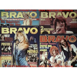 4er BRAVO Nr.24 / 28 / 29 / 31 von 1978 - Leslie, Status Quo, Amanda