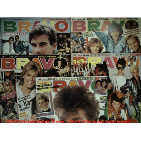 5er BRAVO Nr.2 / 12 / 18 / 23 / 35 von 1986 - Cosso, Modern Talking...