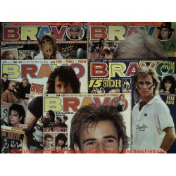 5er BRAVO Nr.28 / 30 / 31 / 32 / 34 von 1988 - Agassi, Sly, Alf, Edberg...