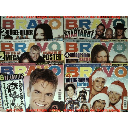6er BRAVO Nr.25 / 29 / 36 / 41 / 42 / 52 von 1995 - Lee, Paddy, Rednex