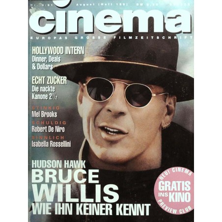 CINEMA 8/91 August 1991 - Bruce Willis