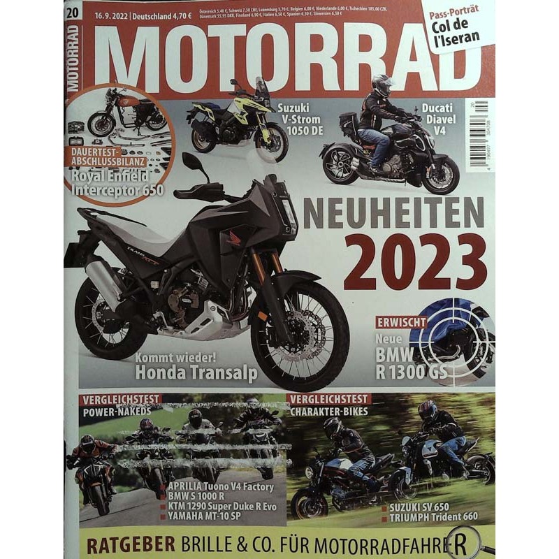 Das Motorrad Nr.20 / 16 September 2022 - Neuheiten 2023
