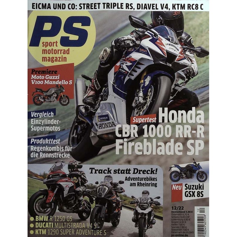 PS sport Motorrad magazin 12 - Dezember 2022 - Honda CBR 1000 RR-R