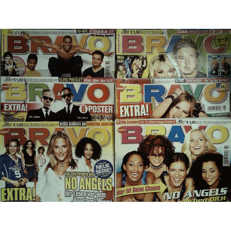 6er BRAVO Nr.2 / 13 / 33 / 38 / 39 / 42 von 2002 - No Angels, Avril...