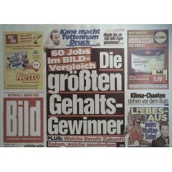 Bild Zeitung Mittwoch, 2 August 2023 - Gehalts Gewinner