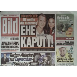 Bild Zeitung Freitag, 1 September 2023 - Ehe kaputt! Oliver Pocher